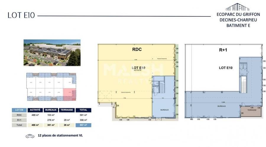 MALSH Realty & Property - Local d'activités - Lyon Nord Est (Rhône Amont) - Décines-Charpieu - 44