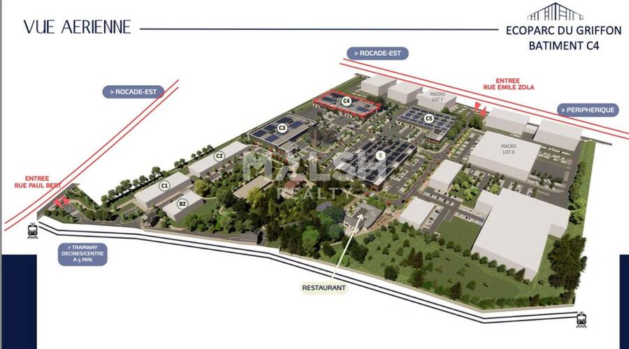 MALSH Realty & Property - Local d'activités - Lyon Nord Est (Rhône Amont) - Décines-Charpieu - 53