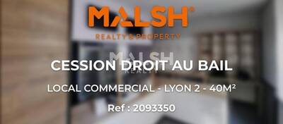 MALSH Realty & Property - Local commercial - Lyon - Presqu'île - Lyon 2 - 1