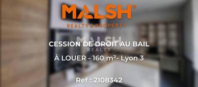 MALSH Realty & Property - Local commercial - Lyon 3° / Préfecture / Universités - Lyon 3 - 1