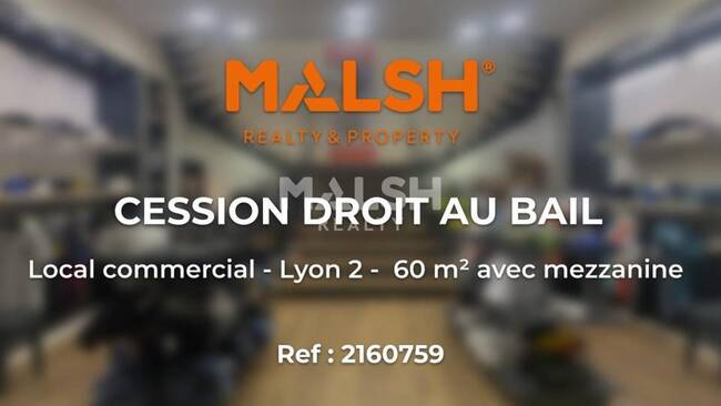 MALSH Realty & Property - Local commercial - Lyon 2° / Presqu'île - Lyon 2 - 1