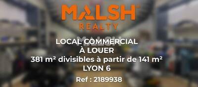 MALSH Realty & Property - Local commercial - Lyon 1 - Lyon 1 - 1