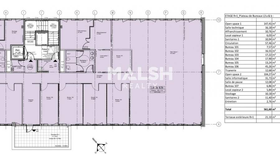 MALSH Realty & Property - Bureau - Plateau Nord / Val de Saône - Rillieux-la-Pape - 25