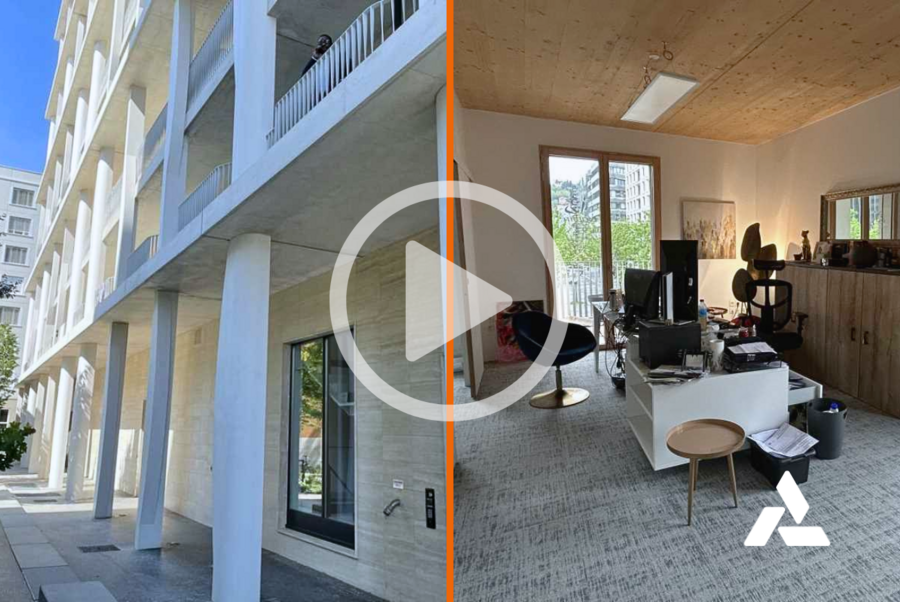 MALSH Realty & Property - visite-vidéo-lyon-2-confluence-bureaux-elegants-immeuble-standing-centre-commercial-bureau-propre