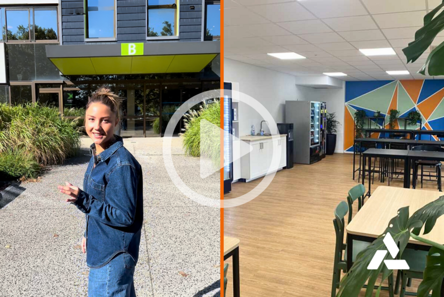 MALSH Realty & Property - visite-video-limonest-k-ouest-bureaux-a-louer-techlid-espaces-verts-communs-haut-de-gamme-rénovation-batiment